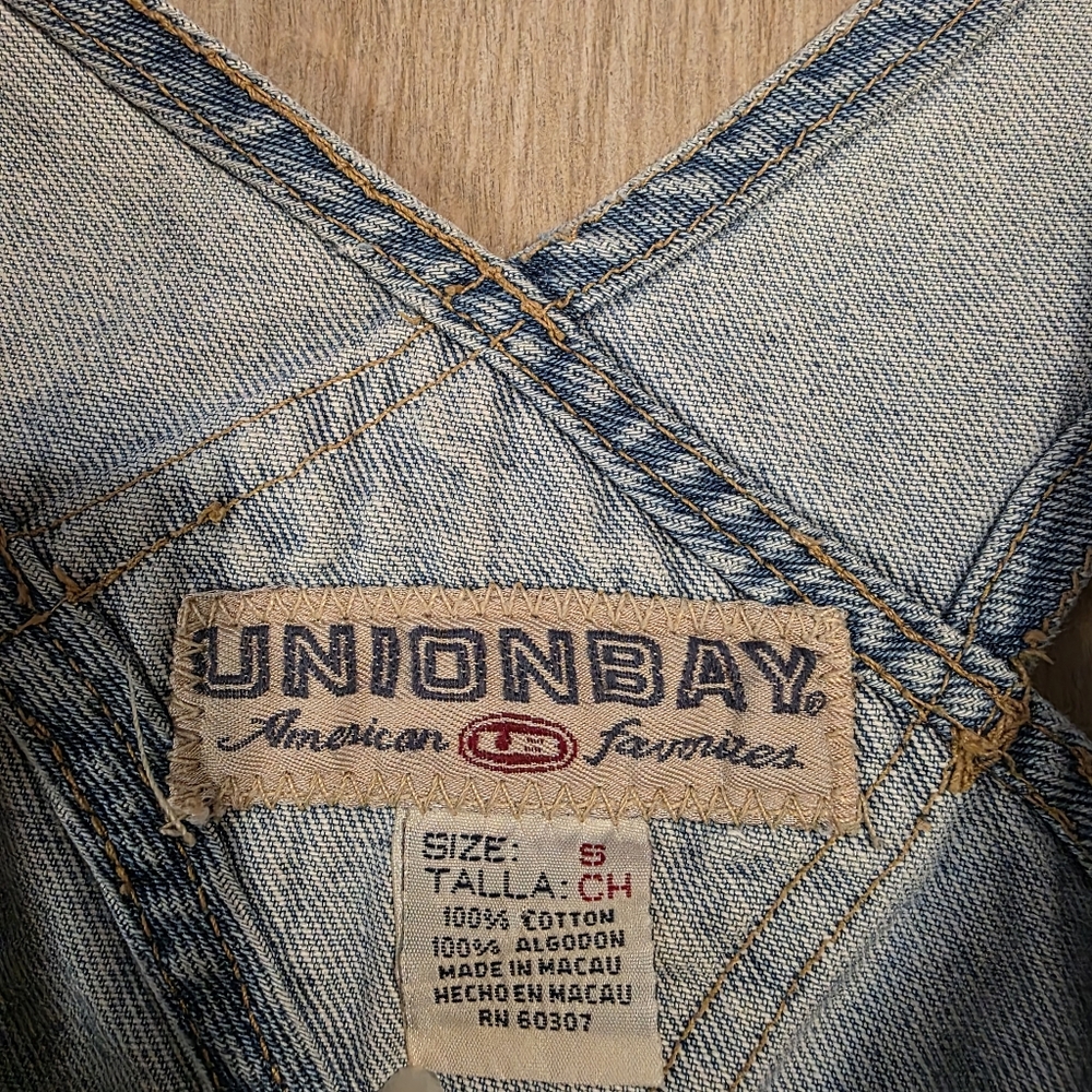 Vintage Unionbay Washed Denim Button-Front Dress – Size S - Picture 3 of 7
